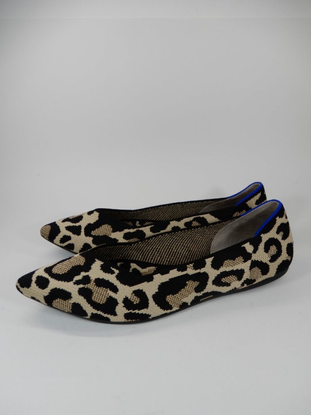 Rothy's The Point II Flats Shoes Size 12.5 Desert Cat Leopard Print NEW - Picture 5 of 16